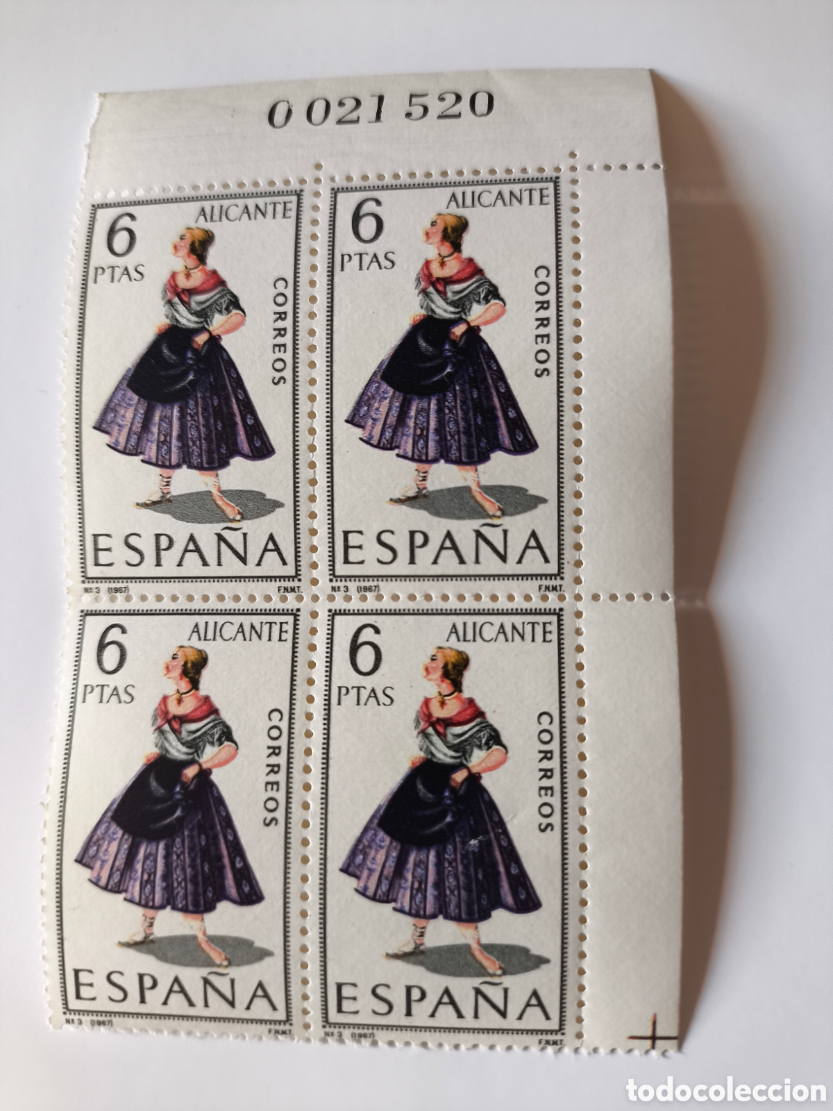 Sellos: Traje de Alicante bloque con numero - Foto 1