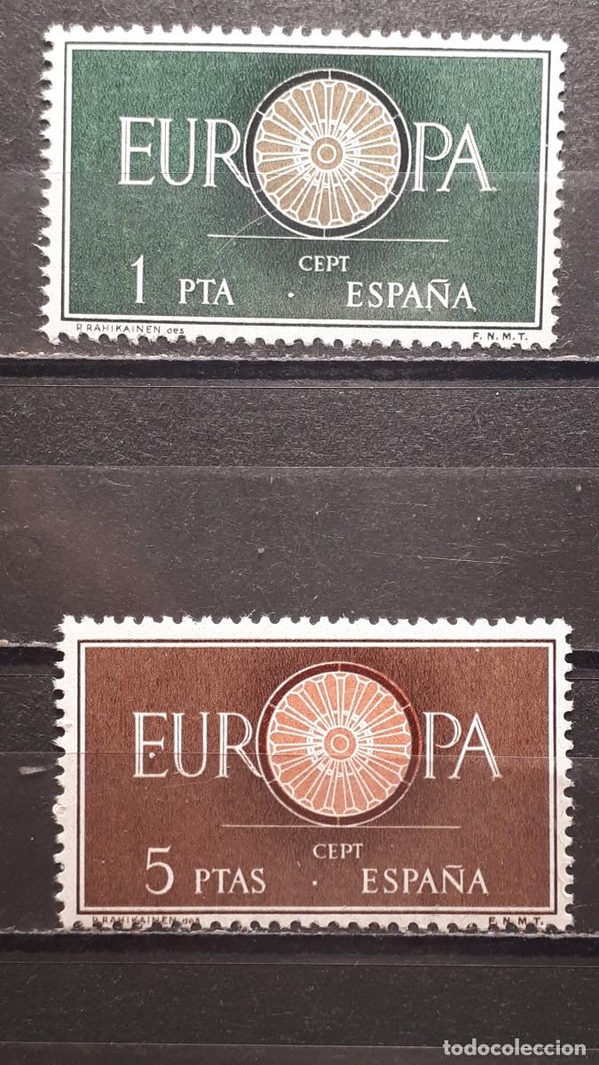 Sellos: Espa&ntilde;a 1960 ** Edifil 1294/5 - Foto 1