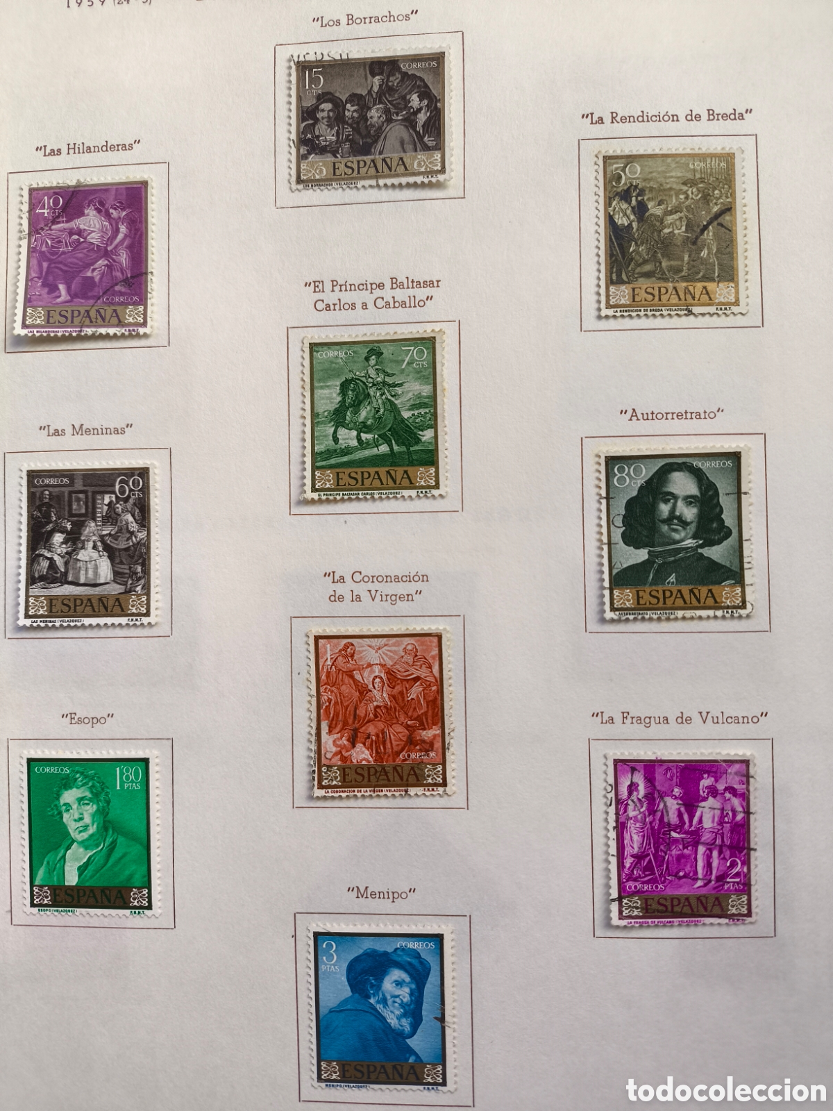 Sellos: Serie Vel&aacute;zquez usados - Foto 1