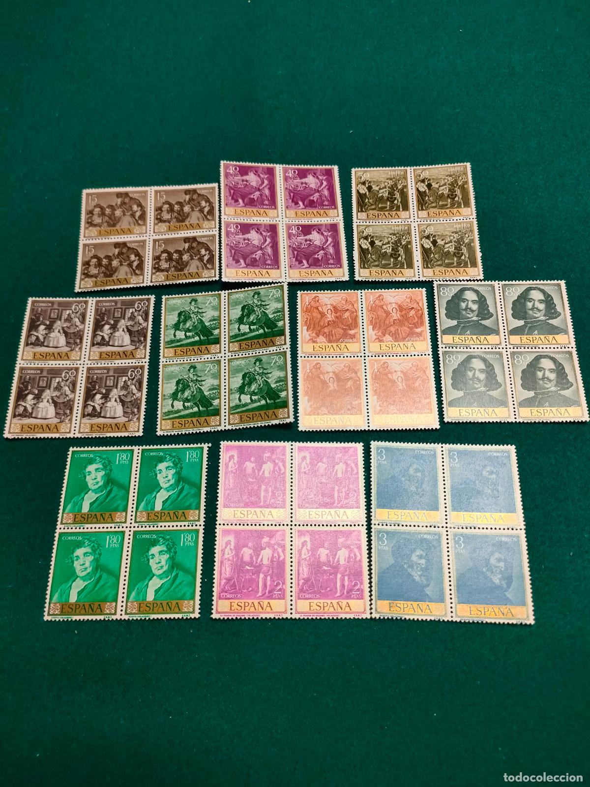 Sellos: EDIFIL 1238-47 SELLOS NUEVOS EN BLOQUE DE 4 - Foto 1