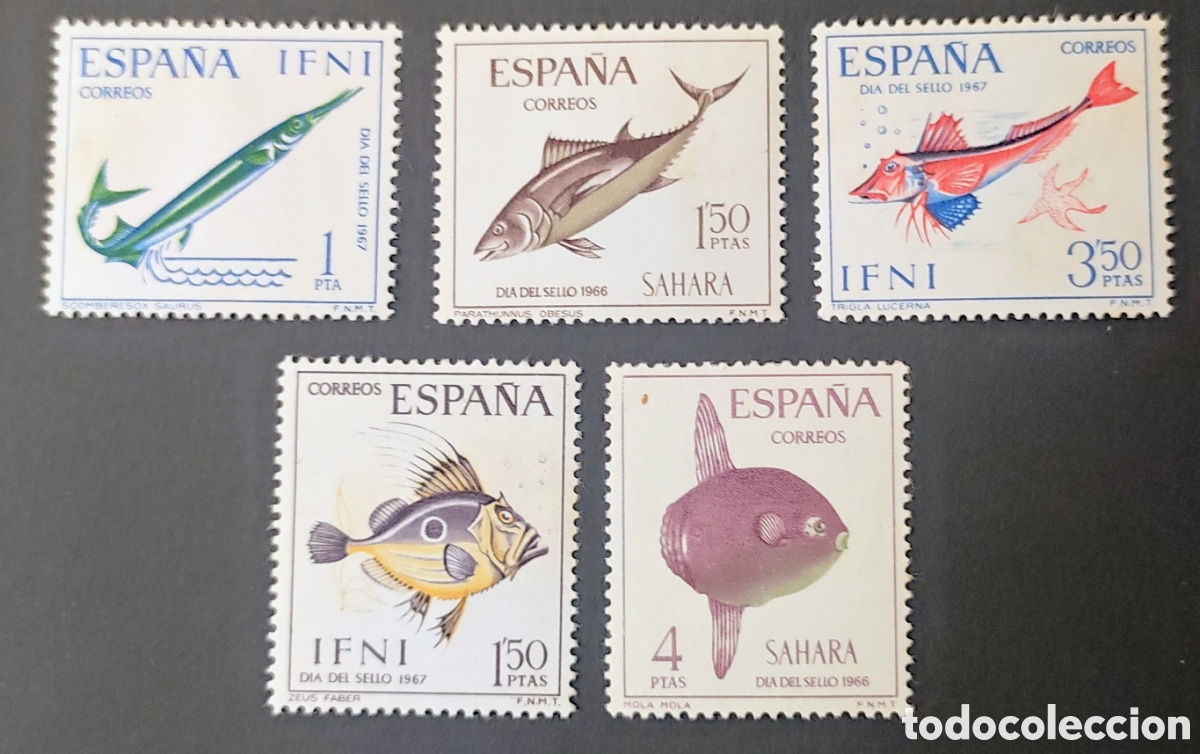 Sellos: Ifni. 1966-67. Set MNH - Foto 1