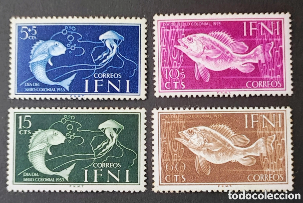 Sellos: Ifni. 1953. D&iacute;a del sella colonial - Foto 1