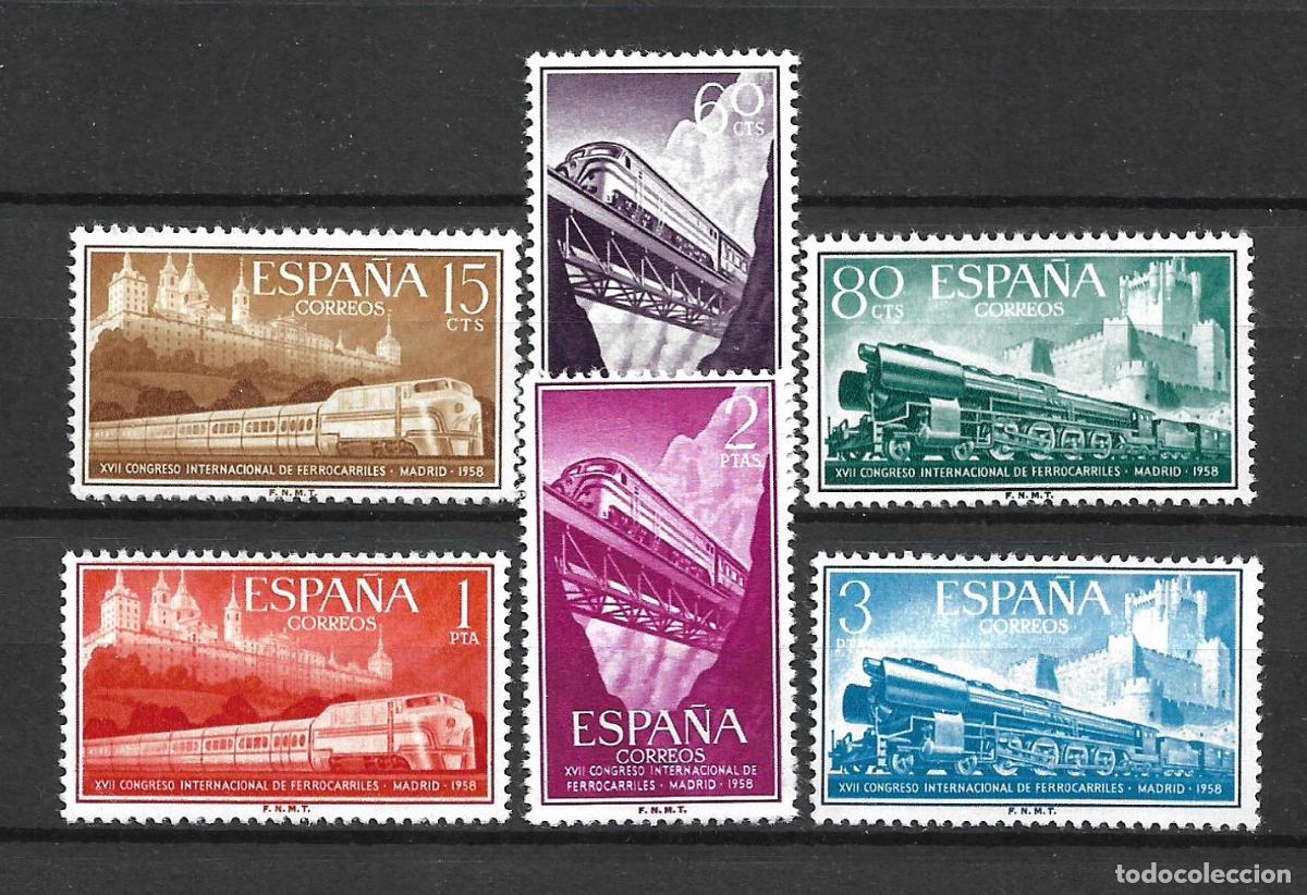 Sellos: espa&ntilde;a 1958 edifil 1232/1237 ** mnh - 4/12 - Foto 1