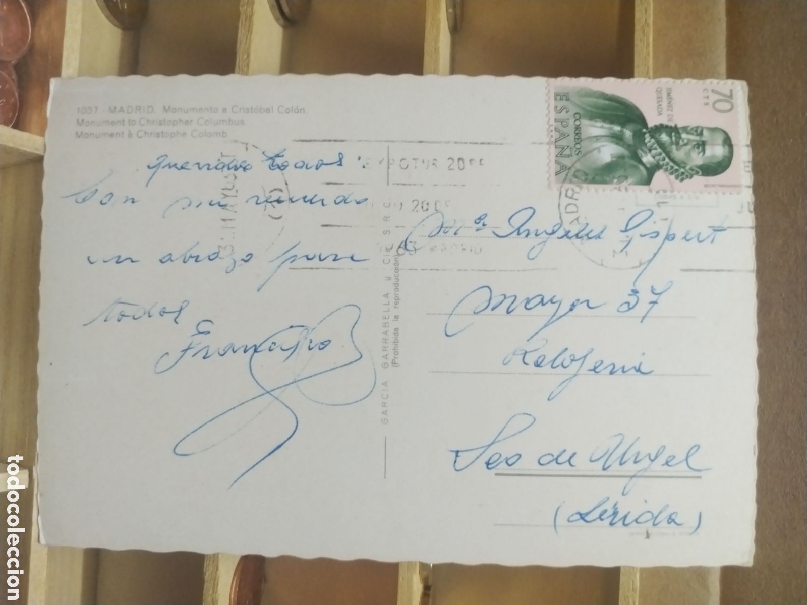 Sellos: POSTAL CON SELLO a&ntilde;o 1963 - Foto 2