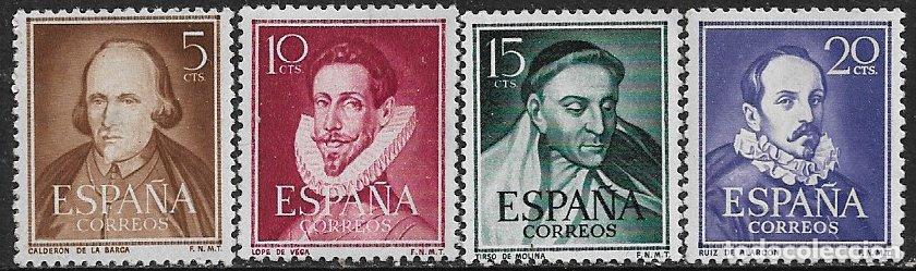 Sellos: 1950 Literatos, EDIFIL n&ordm; 1071 a 1074 * * - Foto 1