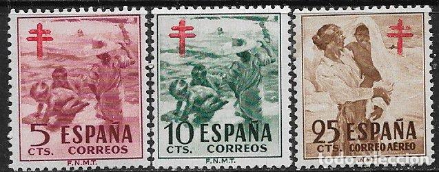 Sellos: 1951 Protuberculosos, EDIFIL n&ordm; 1103 a 1105 * * - Foto 1