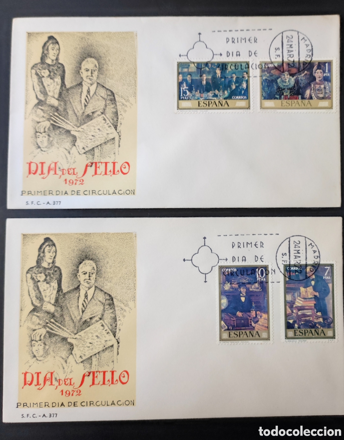 Sellos: Espa&ntilde;a. 1972. D&iacute;a del sello - Foto 3
