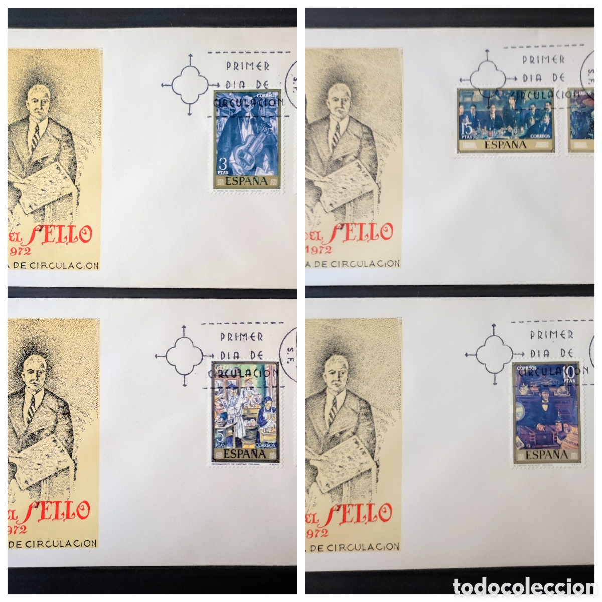 Sellos: Espa&ntilde;a. 1972. D&iacute;a del sello - Foto 1