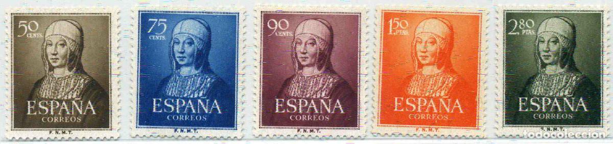 Sellos: Espa&ntilde;a 1951 V Centenario Isabel La Cat&oacute;lica - Foto 1