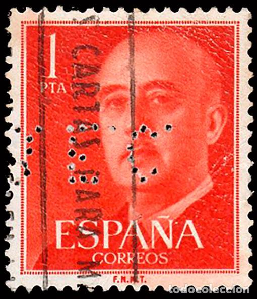Sellos: Barcelona - Edi o 1153 - Perforado &rdquo;B.E.C&rdquo; (Banco) - Foto 1