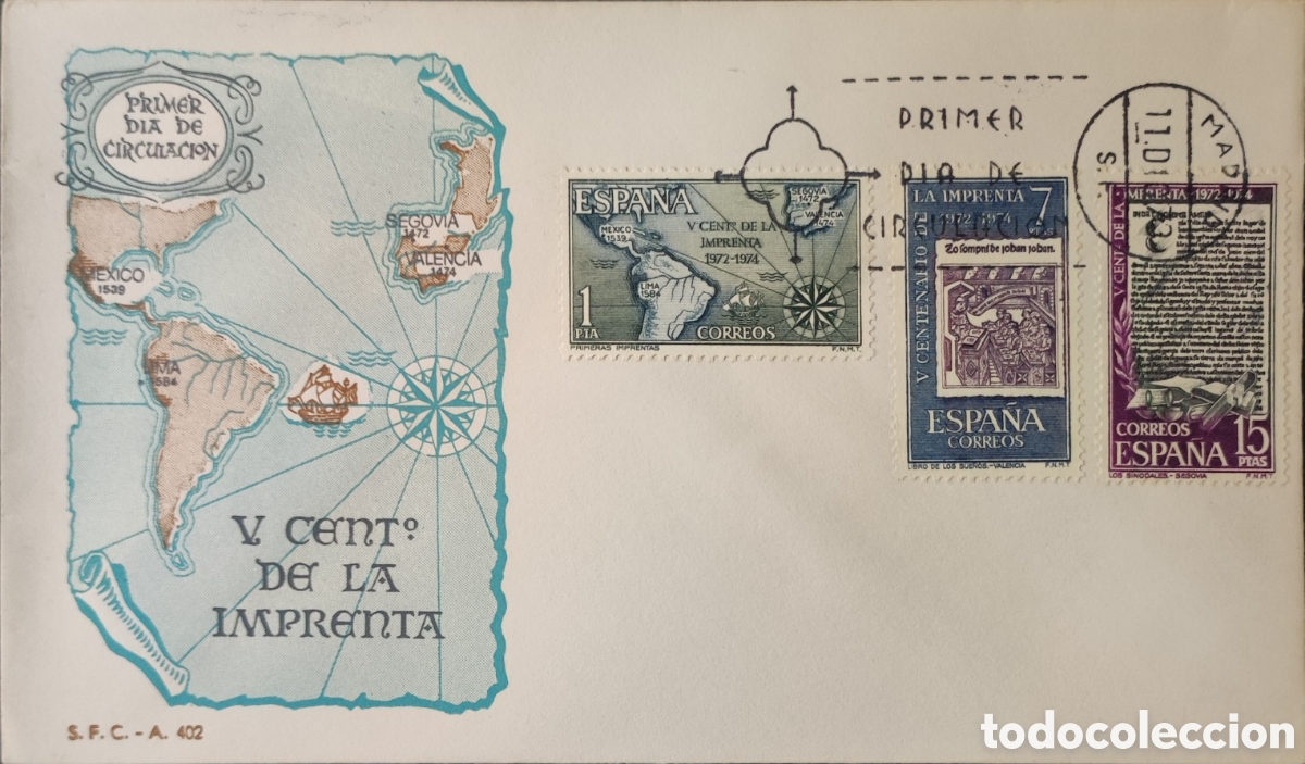 Sellos: Espa&ntilde;a. 1983. Centenario de la imprenta - Foto 1