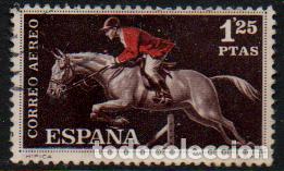 Sellos: Edifil n&ordm; 1316, hipica. usado - Foto 1
