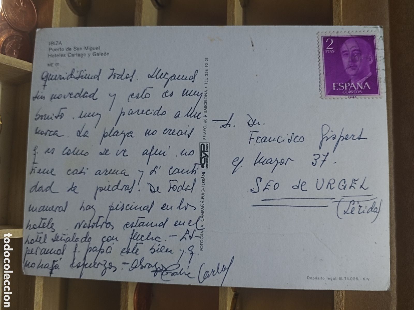 Sellos: POSTAL CON SELLO DE ESPA&Ntilde;A - Foto 2