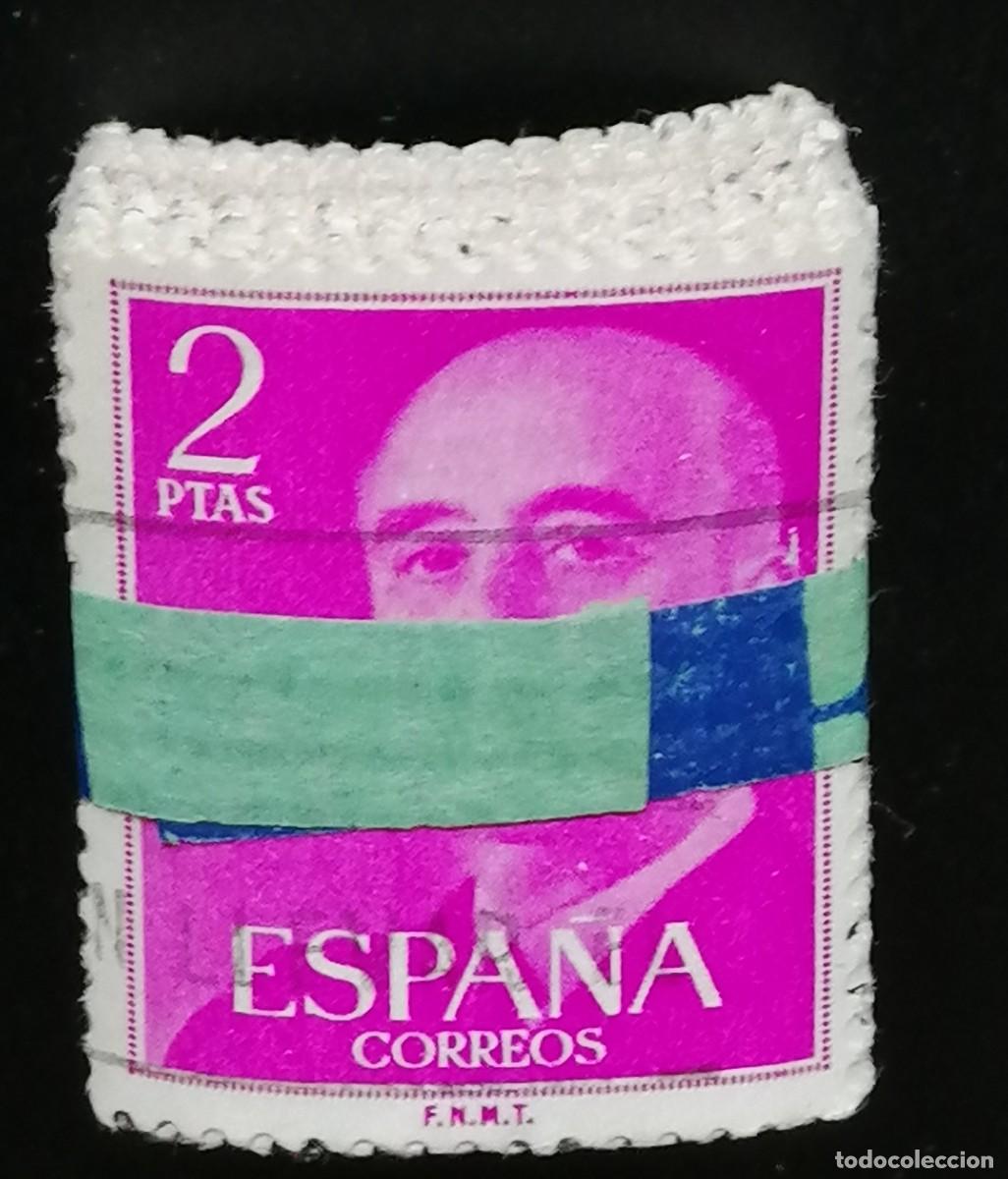 Sellos: TACO DE 100 SELLOS DE 2 PESETAS DE FRANCO. - Foto 1