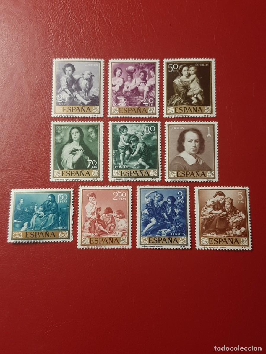 Sellos: Edifil 1270/1279. Bartolome Esteban Murillo. A&ntilde;o 1960. - Foto 1