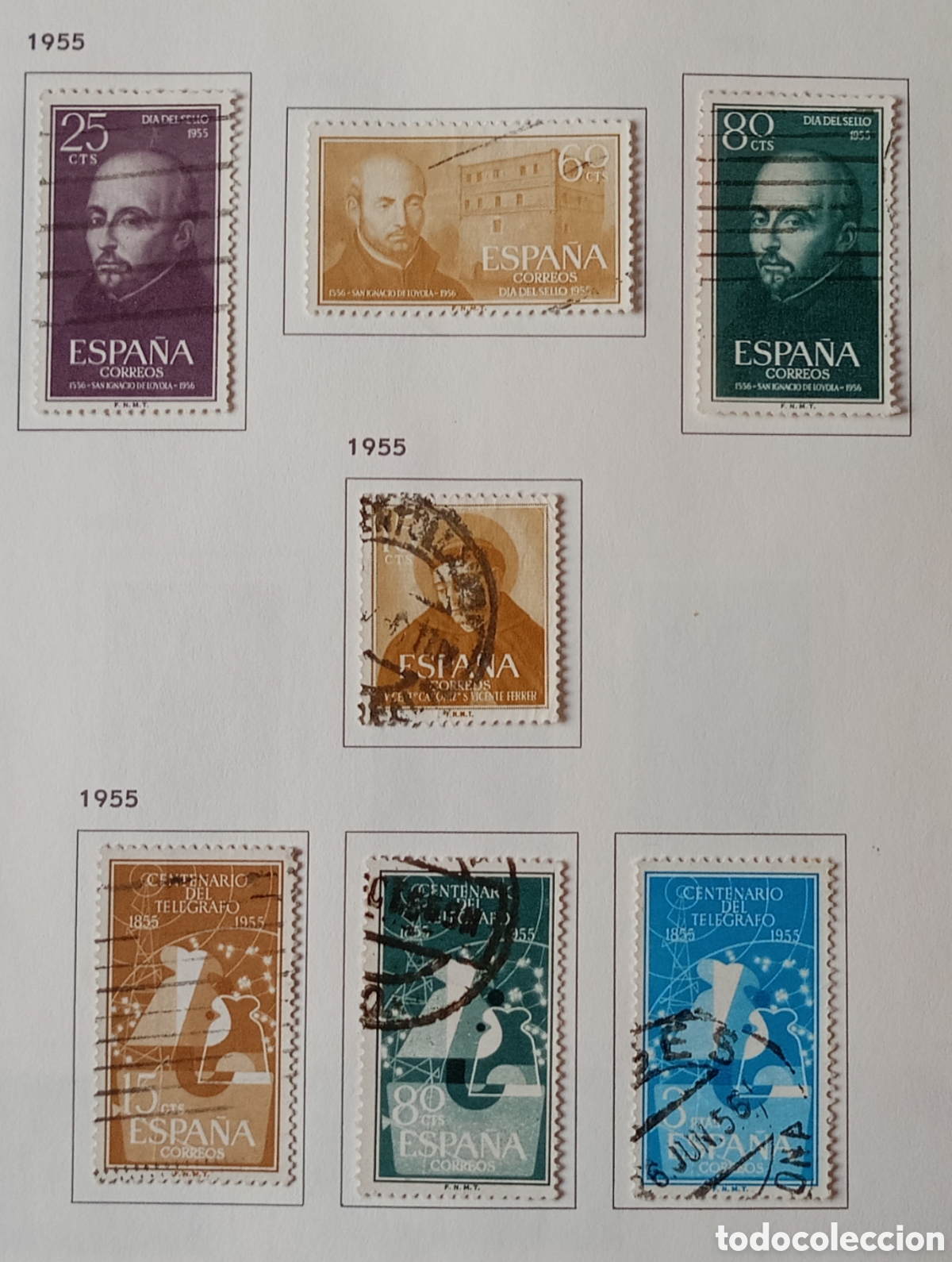 Sellos: Espa&ntilde;a 1955 - A&ntilde;o completo - Usados - Foto 4