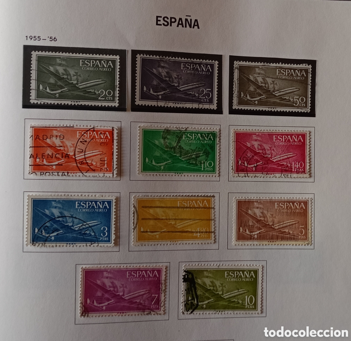 Sellos: Espa&ntilde;a 1955 - A&ntilde;o completo - Usados - Foto 5