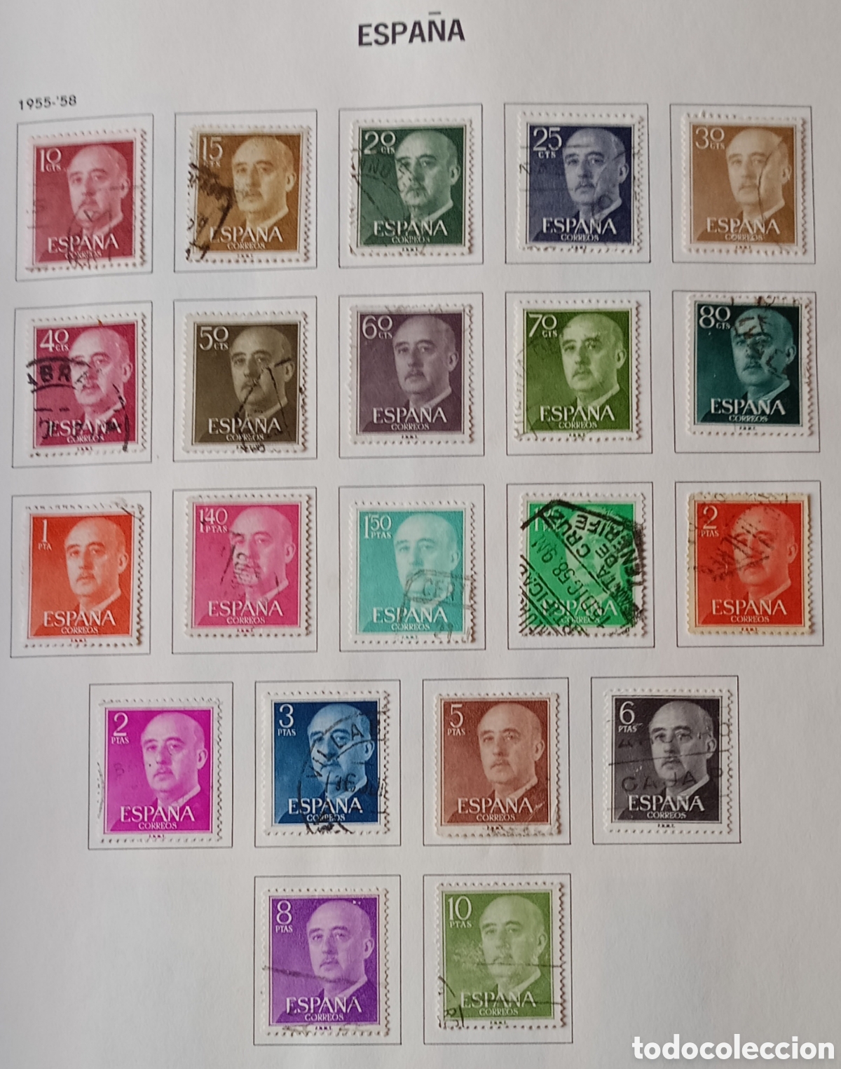 Sellos: Espa&ntilde;a 1955 - A&ntilde;o completo - Usados - Foto 1