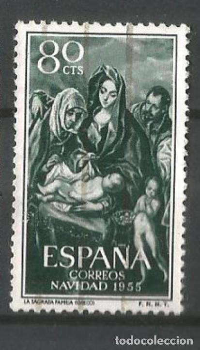 Sellos: ESPA&Ntilde;A - 1955 - NAVIDAD - USADA - Foto 1
