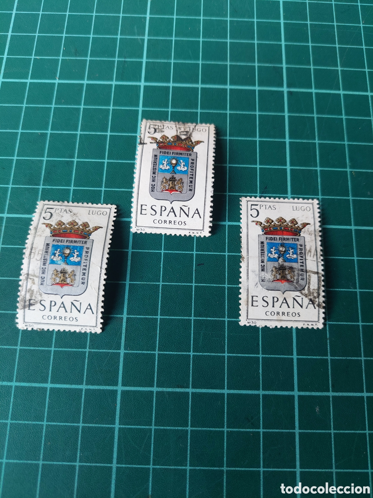 Sellos: LUGO ESCUDO HERALDICO USADOS - Foto 1