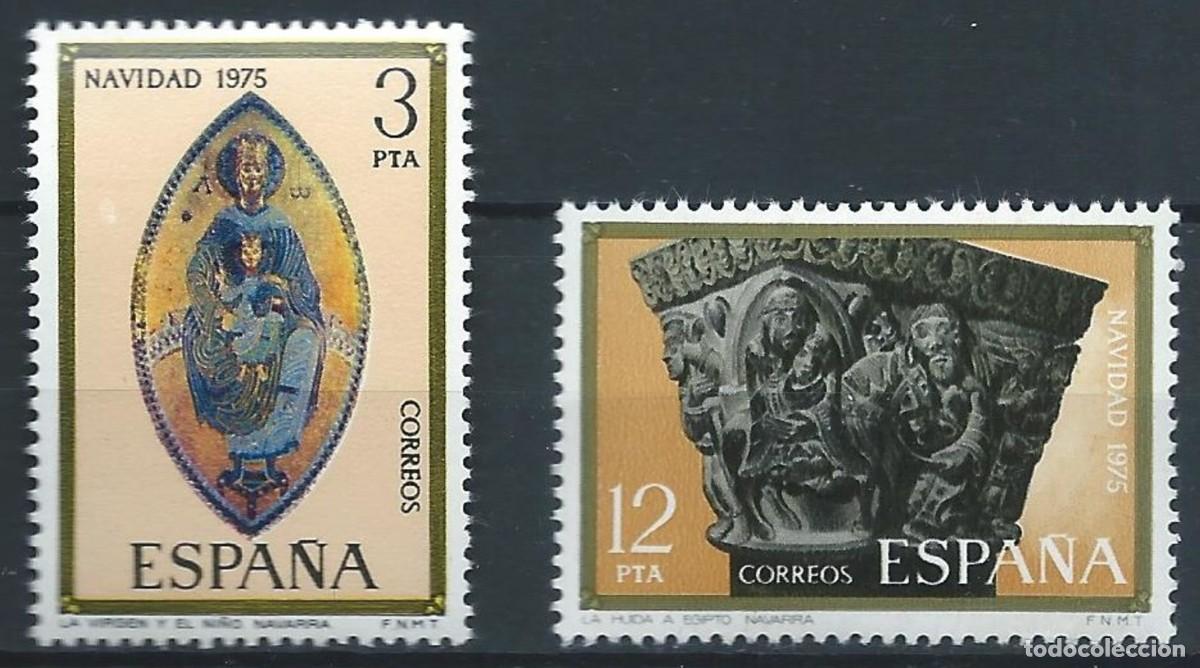 Sellos: ESPA&Ntilde;A 1975 - NAVIDAD - EDIFIL 2300/2301* - Foto 1