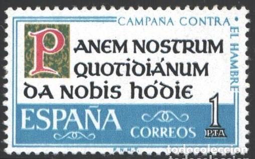 Sellos: ESPA&Ntilde;A 1963 - CONTRA EL HAMBRE - EDIFIL 1512* - Foto 1