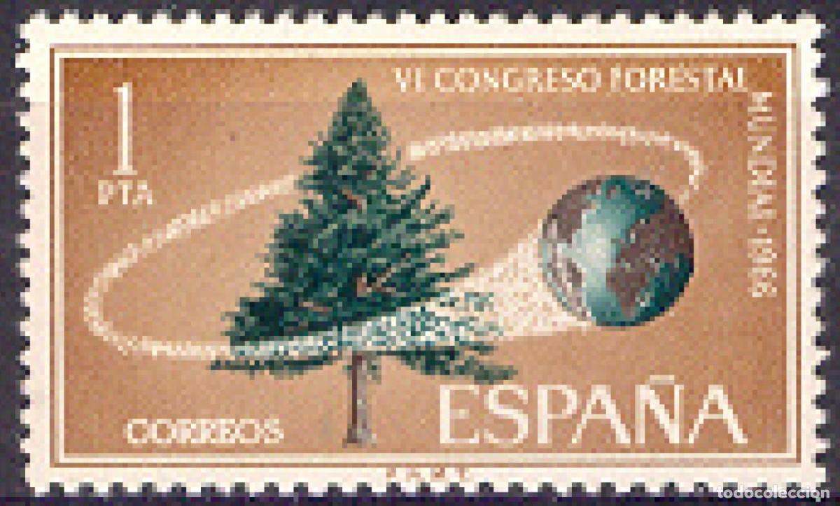 Sellos: ESPA&Ntilde;A 1966 - CONGRESO FORESTAL - EDIFIL 1736* - Foto 1