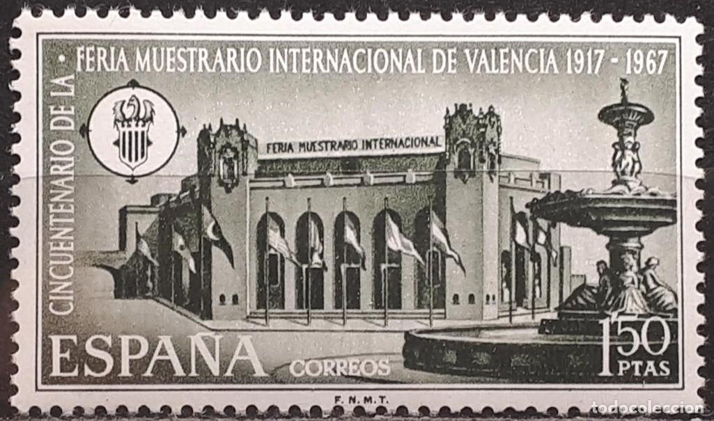 Sellos: ESPA&Ntilde;A 1967 - FERIA DE VALENCIA - EDIFIL 1797* - Foto 1