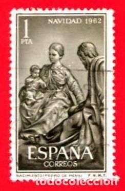 Sellos: Espa&ntilde;a. Spain. 1962. Edifil # 1478. Navidad - Foto 1