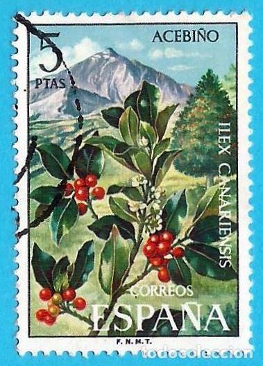 Sellos: Espa&ntilde;a. 1973. Edifil # 2123. Flora. Acebi&ntilde;o - Foto 1