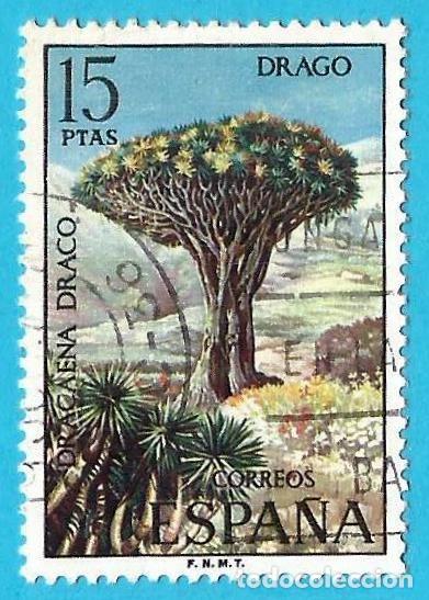 Sellos: Espa&ntilde;a. 1973. Edifil # 2124. Flora. Drago - Foto 1