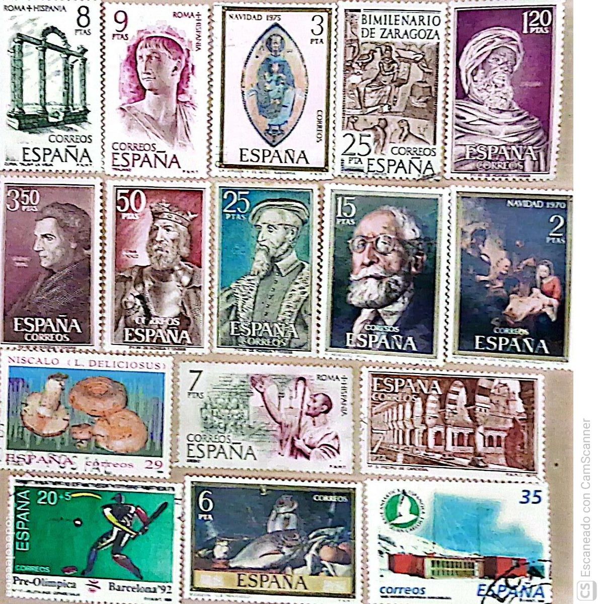 Sellos: Espa&ntilde;a. 32 Sellos usados distintos. Ref. 178 - Foto 1