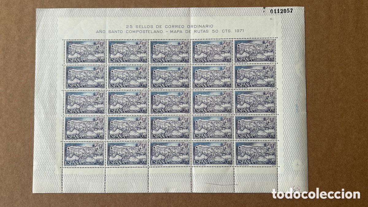 Sellos: Pliego sellos Espa&ntilde;a - Mapa de Rutas - 50cts - Foto 1