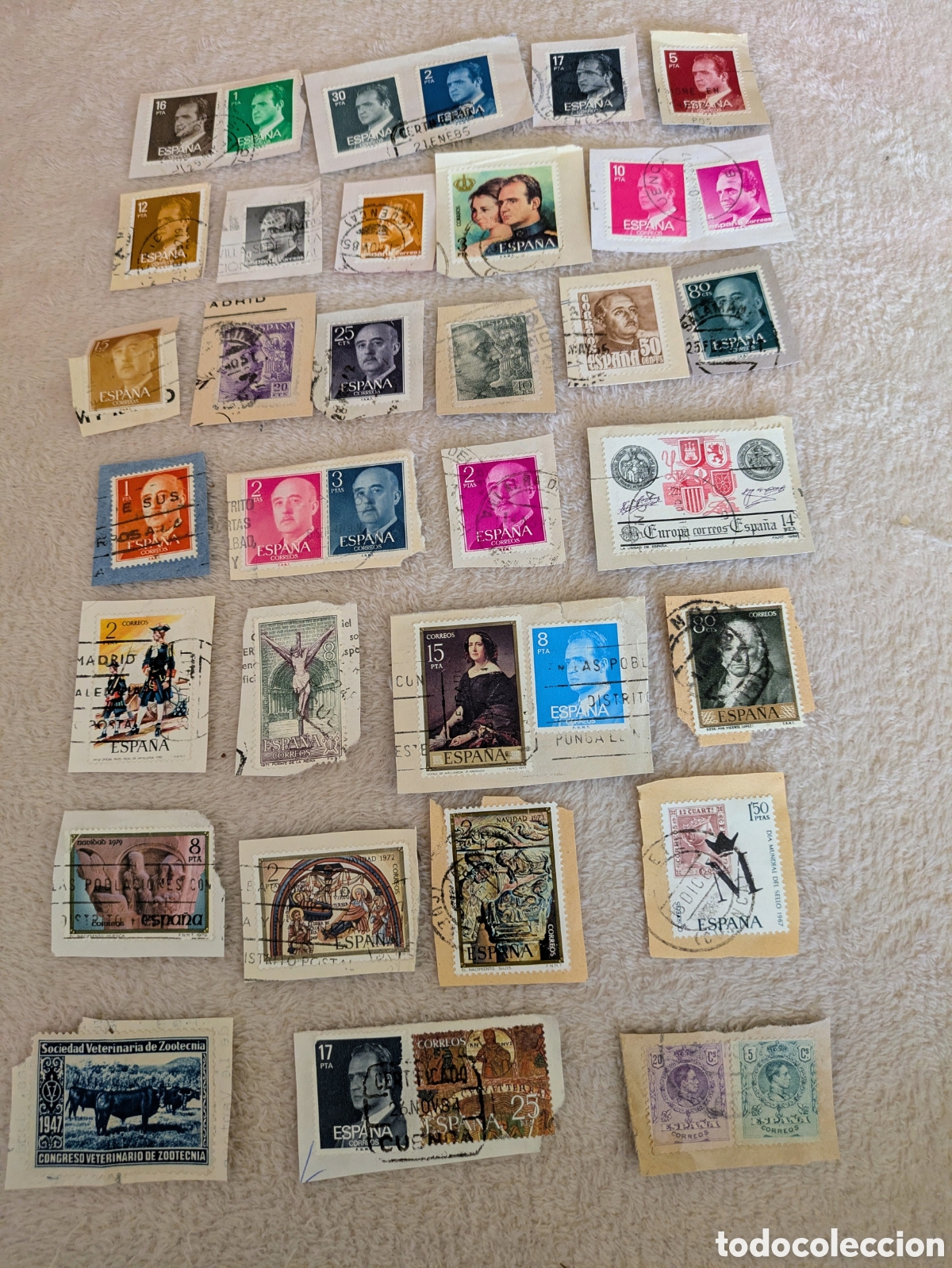 Sellos: Lote de 37 sellos usados - Foto 1