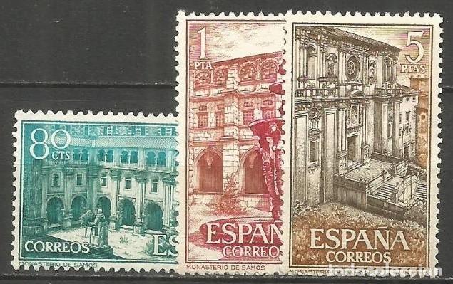 Sellos: ESPA&Ntilde;A 1960 - MONASTERIO DE SAMOS - EDIFIL 1322/1324* - Foto 1