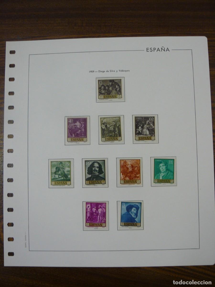 Selos: Sellos montados en filoestuches con sus hojas A&ntilde;o 1959 (Ver fotos, lo que se ve en la foto)