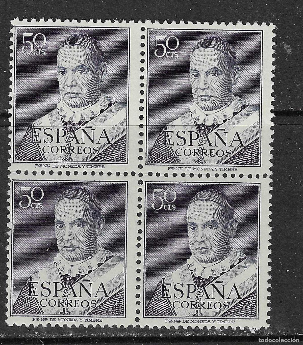 Sellos: 1951 CLARET EDIFIL 1102** EN BLOQUE DE 4 - Foto 1
