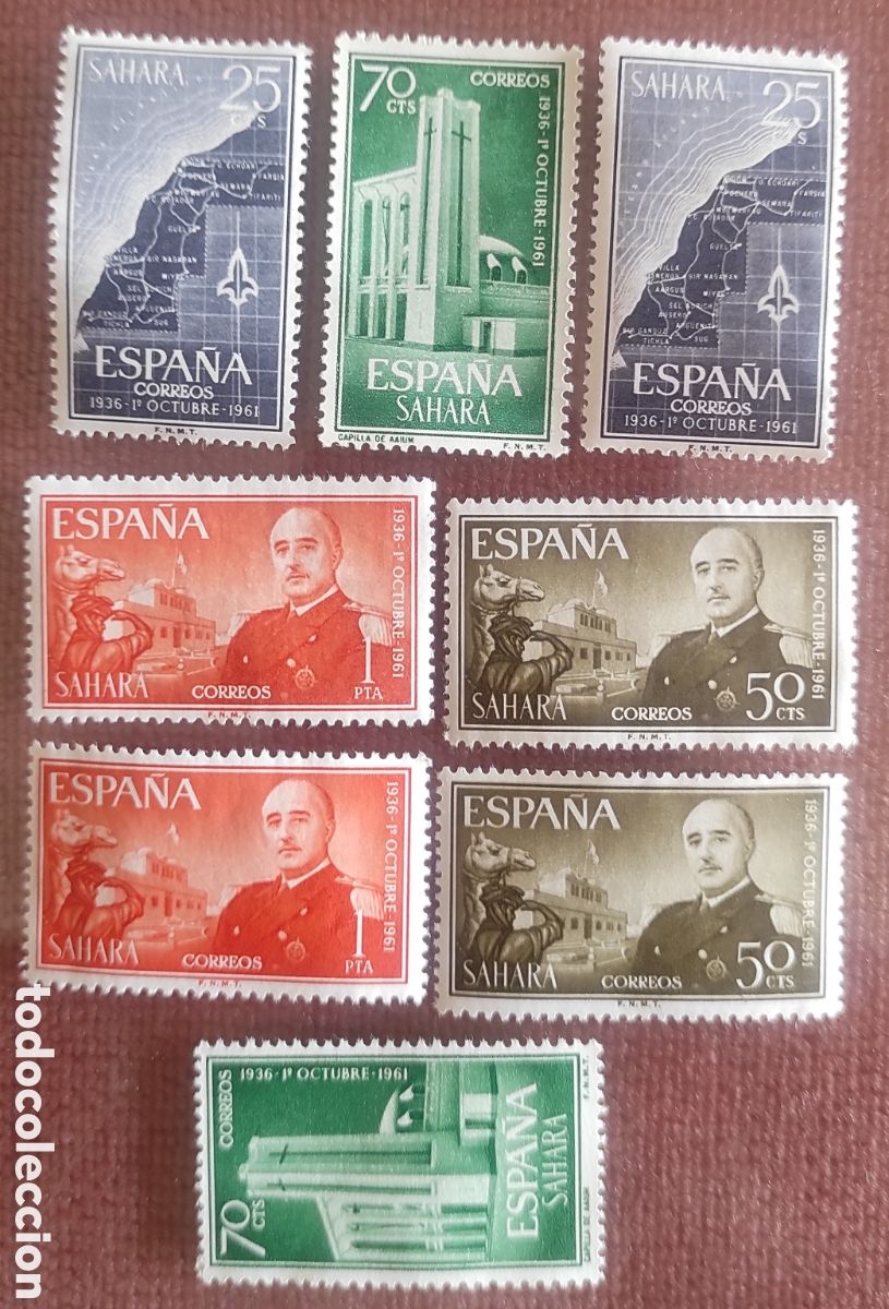 Sellos: 8 sellos 1936-1 octubre 1961 - Foto 1