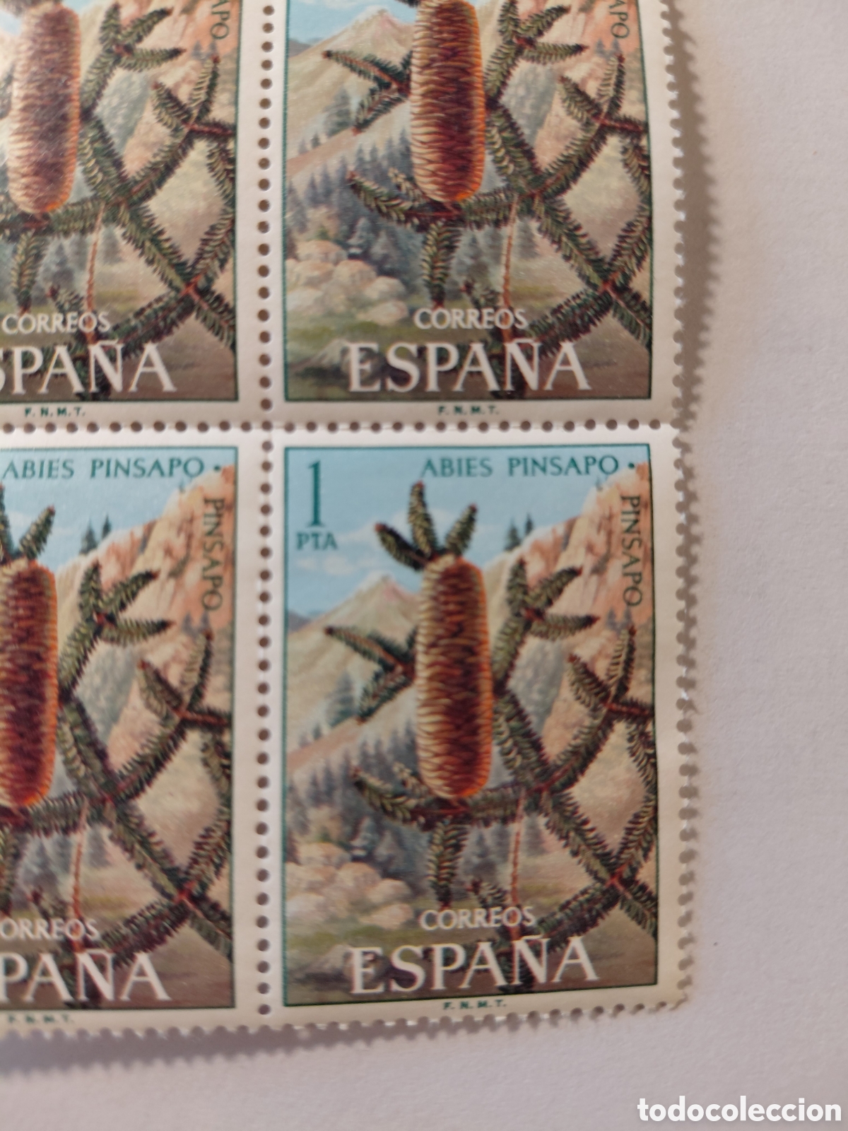 Sellos: Bloque 4x1 pta Aries Pinsapo 1972 - Foto 2