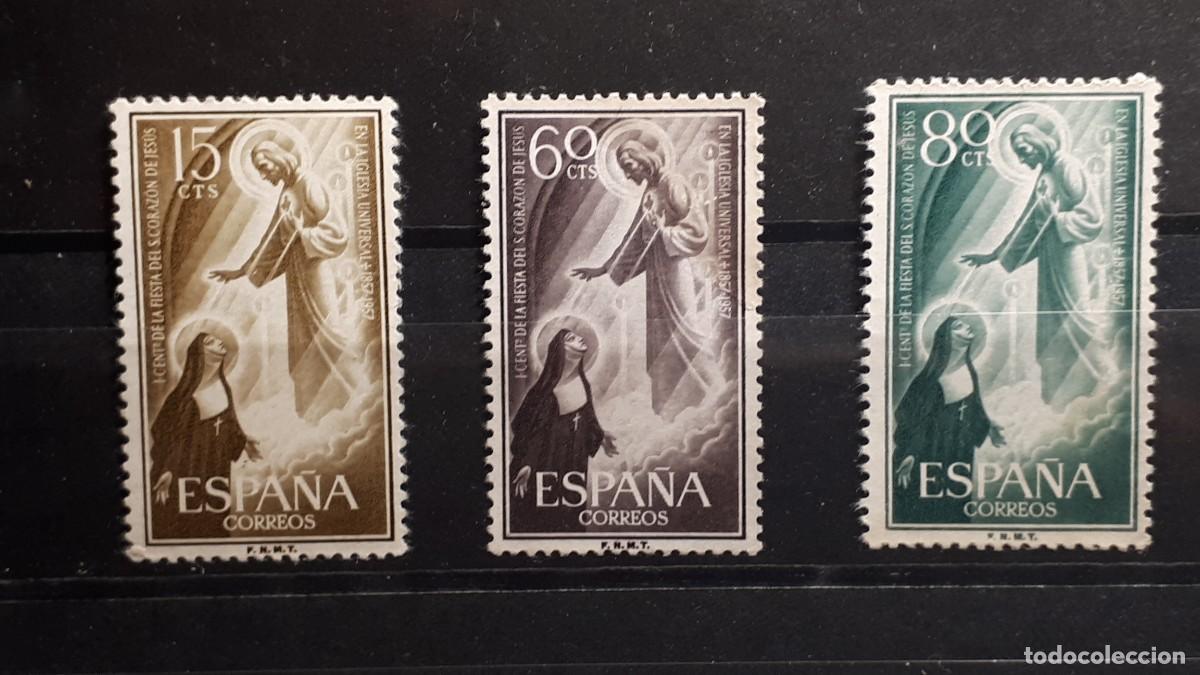 Sellos: Espa&ntilde;a. A&Ntilde;O 1957. **/(*). edifil 1206/8 - Foto 1