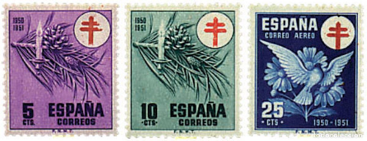 Sellos: 86822 MNH ESPA&Ntilde;A 1950 ANTITUBERCULOSIS - Foto 1