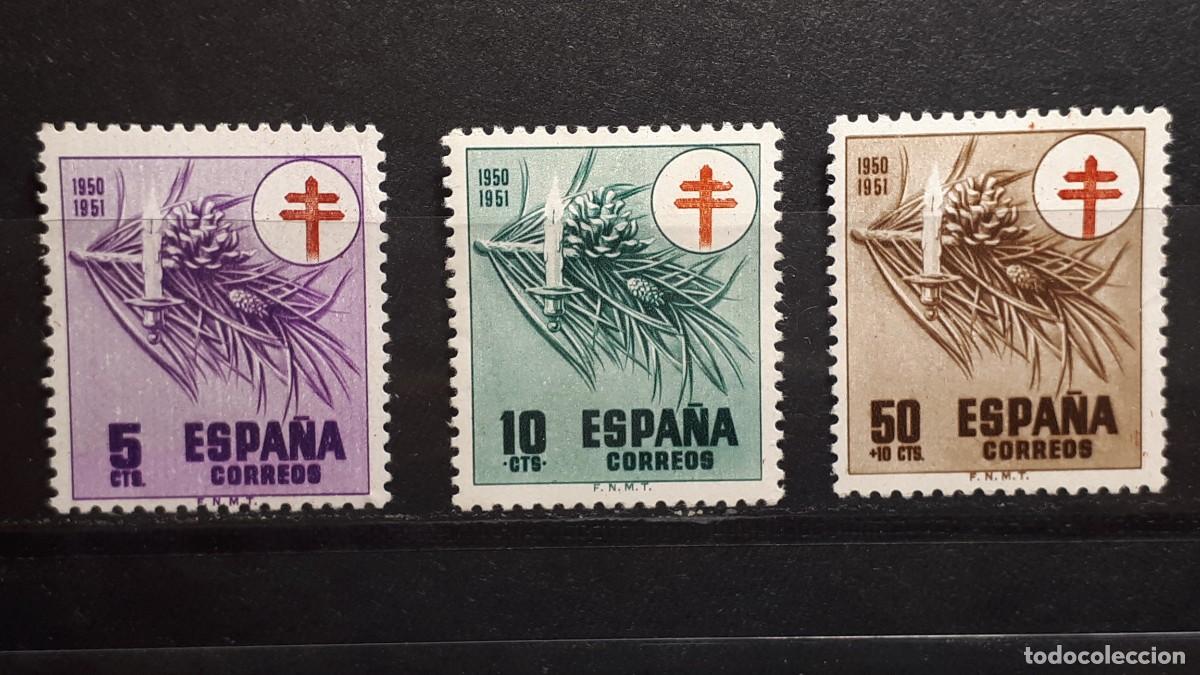 Sellos: ESPA&Ntilde;A. A&Ntilde;O 1950. **/*. EDIFIL 1084/6. - Foto 1
