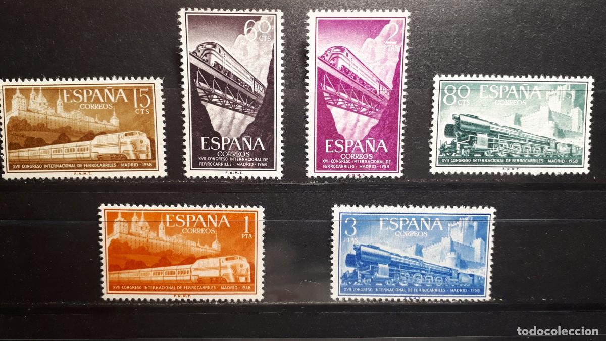 Sellos: ESPA&Ntilde;A. A&Ntilde;O 1958. ** . EDIFIL 1232/7 - Foto 1