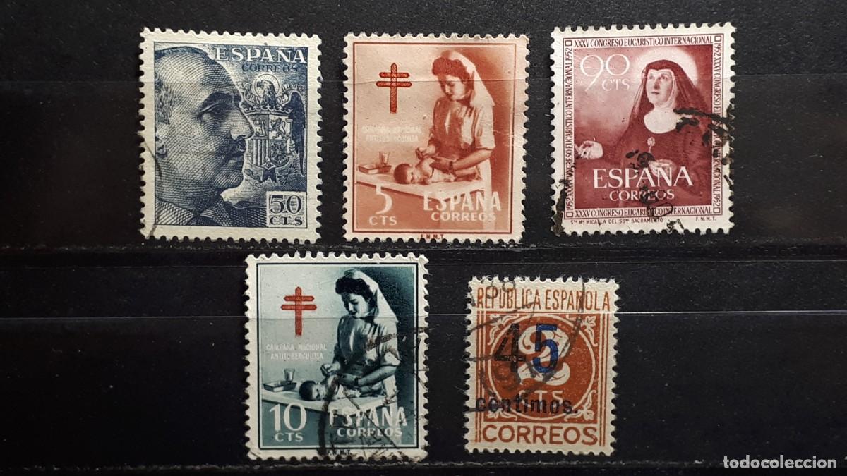 Sellos: ESPA&Ntilde;A. &deg;. 5 sellos a catalogar - Foto 1