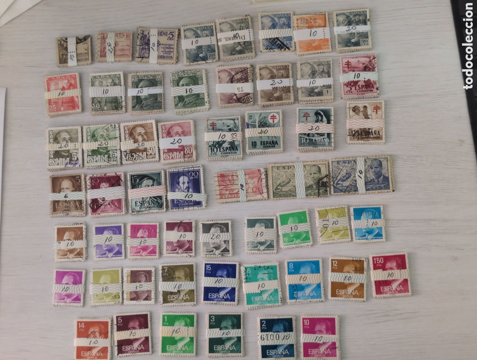 Sellos: Lote 1400 sellos usados - Foto 2