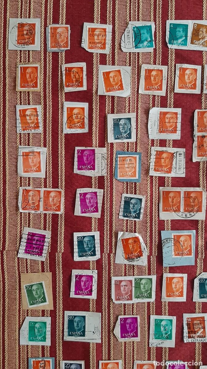Sellos: (ESPA&Ntilde;A) LOTE DE SELLOS CON PAPEL EN USADO - Foto 2