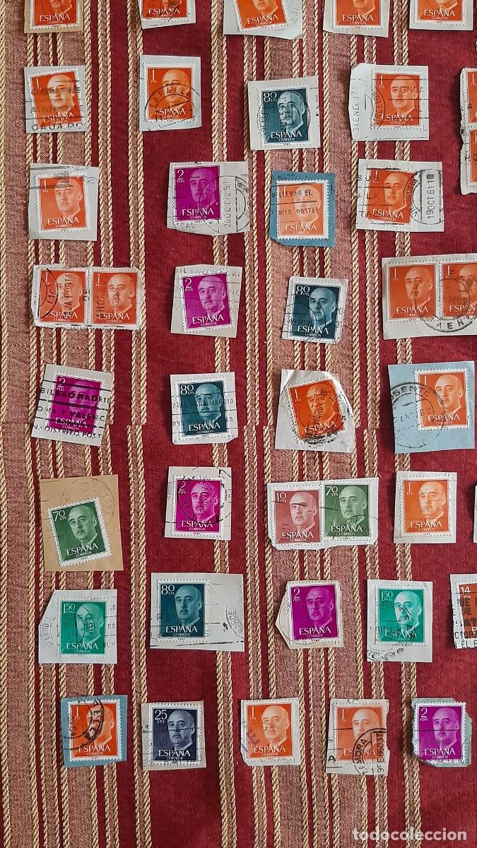Sellos: (ESPA&Ntilde;A) LOTE DE SELLOS CON PAPEL EN USADO - Foto 3
