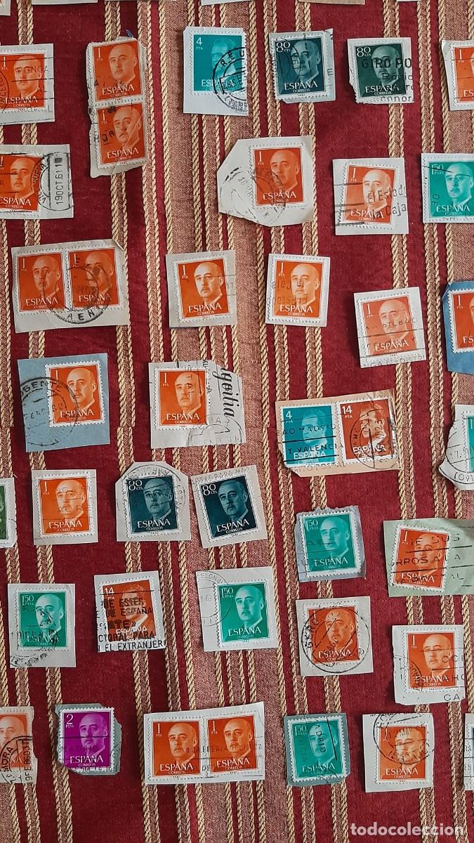 Sellos: (ESPA&Ntilde;A) LOTE DE SELLOS CON PAPEL EN USADO - Foto 4