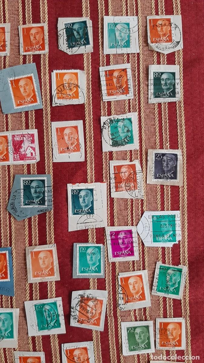 Sellos: (ESPA&Ntilde;A) LOTE DE SELLOS CON PAPEL EN USADO - Foto 7