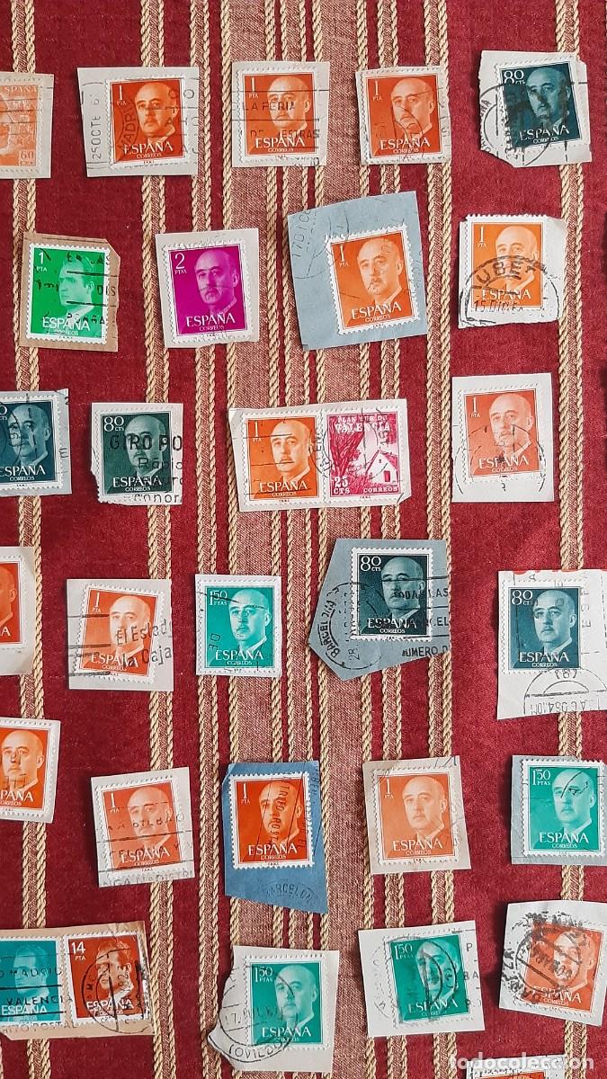Sellos: (ESPA&Ntilde;A) LOTE DE SELLOS CON PAPEL EN USADO - Foto 8